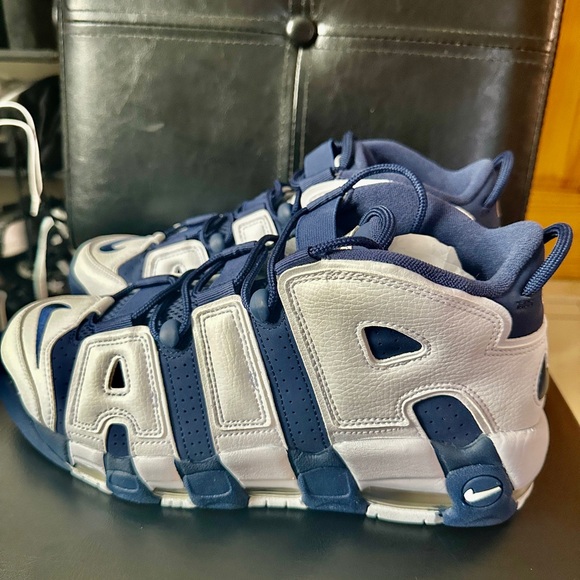 Men's Navy and White Athletic Shoes - Picture 1 of 5